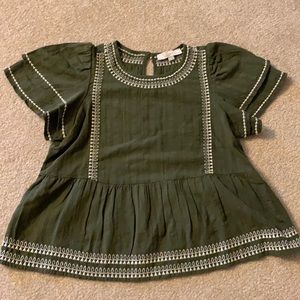 LOFT Flutter sleeve Peplum